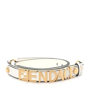 SALE!! Fendace fendi x Versace limited edition logo monogram leather belt NEW